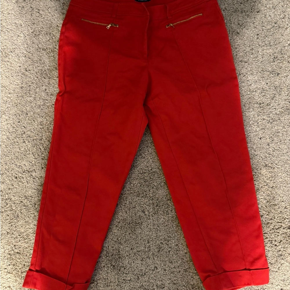 Jones New York Red Ankle Pants